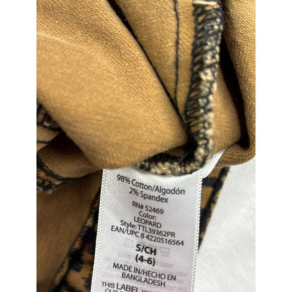 Time & Tru Womens Leopard Print Denim Jacket Size S Cropped Brown Black - Picture 6 of 6